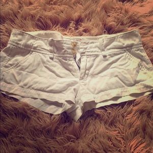White A&F shorts